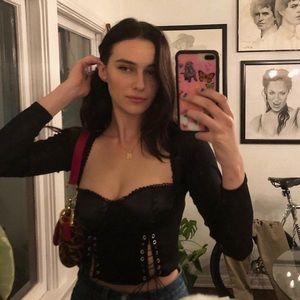 Danielle Guizio archangel sweater corset top